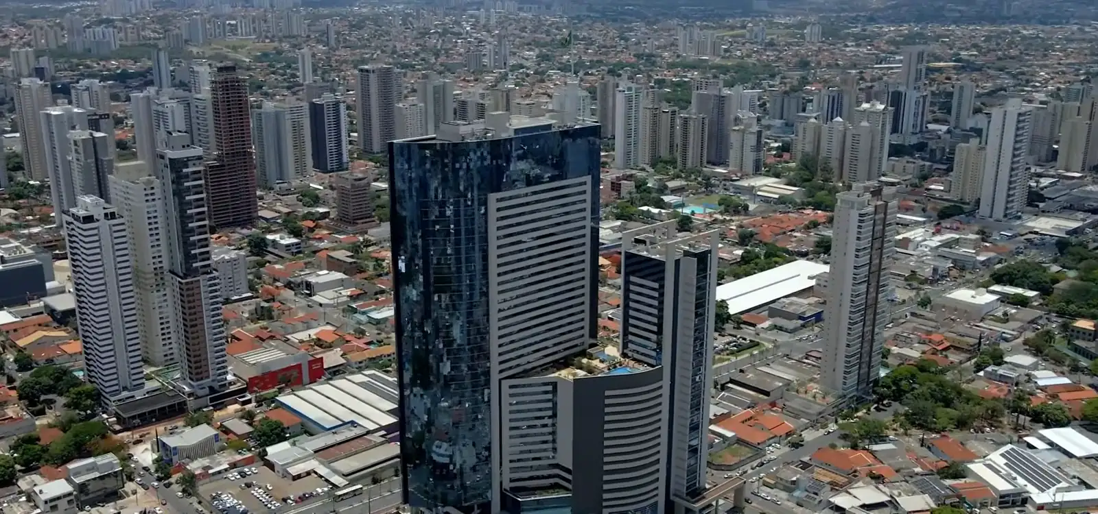 Vista aérea do Órion Business, em Goiânia